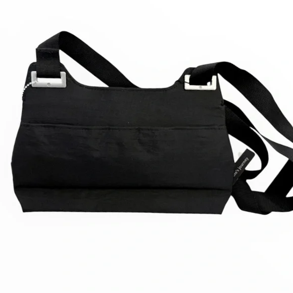 NWT Baggallini Black Nylon Hailey All Day Bagg Crossbody Travel - Picture 2 of 4